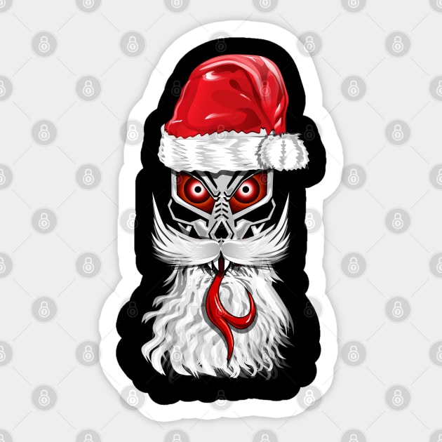 Christmas skull Sticker by Artt Espress